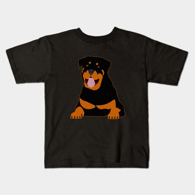 Rottie Kids T-Shirt by SiSuSiSu